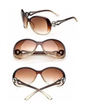 Women Fashion Oval Shape UV400 Framed Sunglasses Sunglasses - Leopard - C7194KZNK5R $9.01 Oval