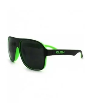 Kush Marijuana Pot Head Speed Racer Plastic Pilot Sunglasses - Green - CJ11YW4ZYB7 $5.33 Square