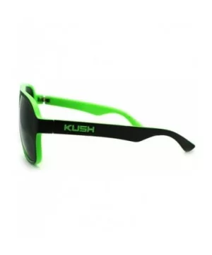 Kush Marijuana Pot Head Speed Racer Plastic Pilot Sunglasses - Green - CJ11YW4ZYB7 $5.33 Square