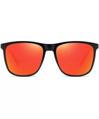 Unisex Square Sunglasses for Men/Women Polarized Lenses Aluminum Frame TR3333 - Red - C11986NCAI5 $5.14 Square