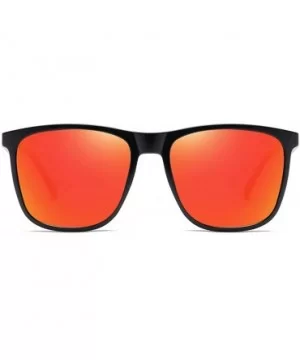 Unisex Square Sunglasses for Men/Women Polarized Lenses Aluminum Frame TR3333 - Red - C11986NCAI5 $5.14 Square