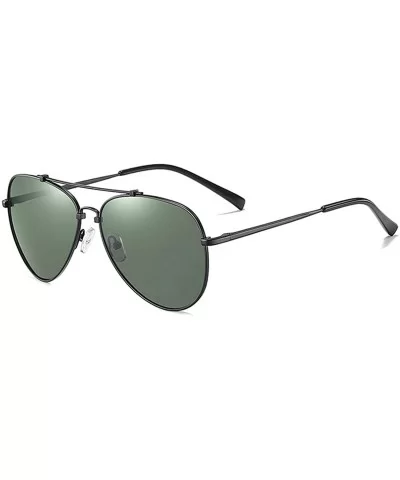 Unisex Aviator Polarized Sunglasses for Men Women UV400 Protection 8061 - Green - CB195UM4QZT $6.02 Aviator