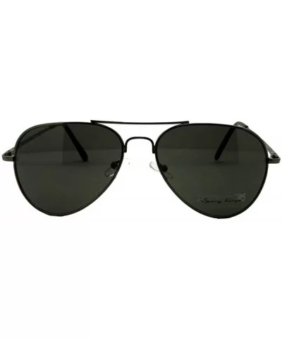 Classic Aviator Sunglasses Brand New with - Gunmetal Frame- Smoke Lens - C911CQYOY25 $6.66 Aviator