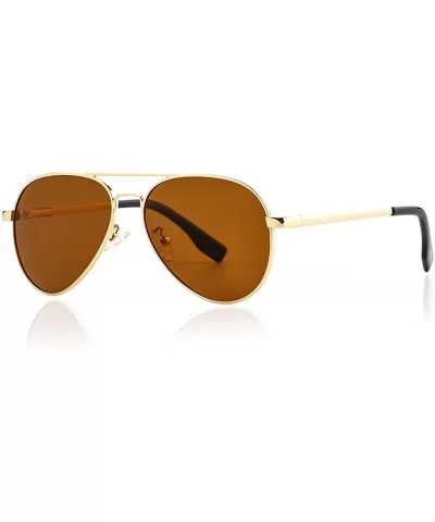 Polarized Aviator Sunglasses for Men Women Driving Sun Glasses 100% UV Protection- 58MM - A4 Gold/Brown - C519466GOW5 $10.18 ...