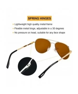 Polarized Aviator Sunglasses for Men Women Driving Sun Glasses 100% UV Protection- 58MM - A4 Gold/Brown - C519466GOW5 $10.18 ...