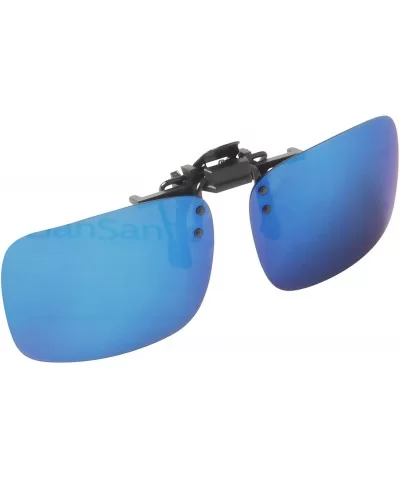 Polarized Men Women Outdoor Sport Clip on Flip up Driving Sunglasses - Blue Lsp101 - CH11MNV6QZT $10.26 Rectangular