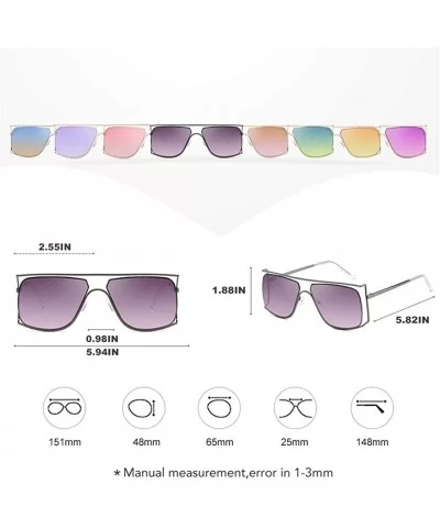 Fashion Square Sunglasses Women Irregularity Alloy Frame Gradient Sun Glasses Men Ocean Lenses Driving Goggles - CZ198U8E35C ...