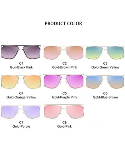 Fashion Square Sunglasses Women Irregularity Alloy Frame Gradient Sun Glasses Men Ocean Lenses Driving Goggles - CZ198U8E35C ...