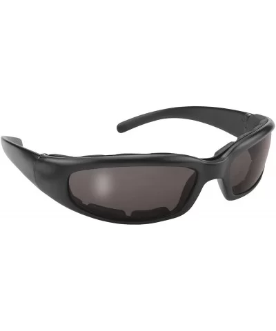 Rally Padded Motorcycle Glasses Smoke Lens - CY11GEX8WEP $6.69 Goggle