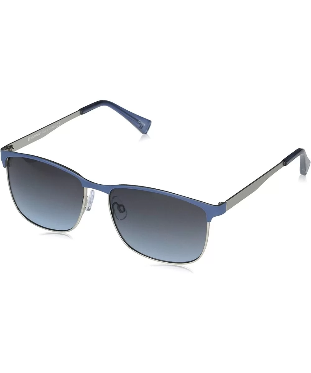 Men's 5038SP Classic Metal Rectangular Sunglasses with 100% UV Protection- 55 mm - Matte Silver & Blue - CA196ILAMXZ $26.05 R...