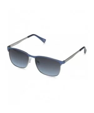 Men's 5038SP Classic Metal Rectangular Sunglasses with 100% UV Protection- 55 mm - Matte Silver & Blue - CA196ILAMXZ $26.05 R...