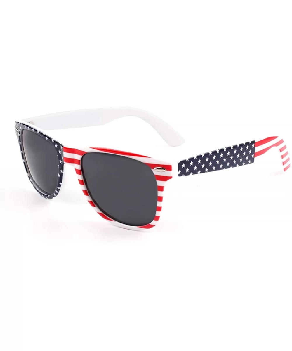 Polarized Sunglasses for Men Driving Sun glasses Shades 80's Retro Style Brand Design Square - CG18NCNMAY2 $7.60 Sport