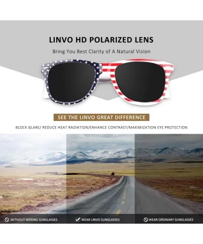 Polarized Sunglasses for Men Driving Sun glasses Shades 80's Retro Style Brand Design Square - CG18NCNMAY2 $7.60 Sport