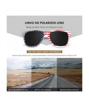 Polarized Sunglasses for Men Driving Sun glasses Shades 80's Retro Style Brand Design Square - CG18NCNMAY2 $7.60 Sport