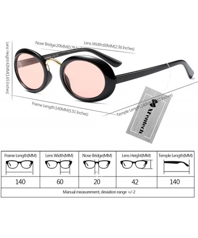 Women Fashion Fancy Retro Eyeglasses Party Eyewear Classic Oval Sunglasses - Black/Pink - CQ1805TW6HQ $8.16 Oval