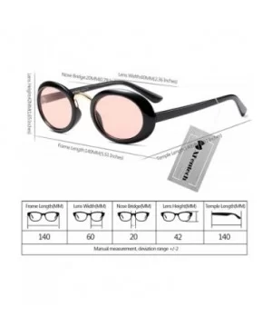 Women Fashion Fancy Retro Eyeglasses Party Eyewear Classic Oval Sunglasses - Black/Pink - CQ1805TW6HQ $8.16 Oval