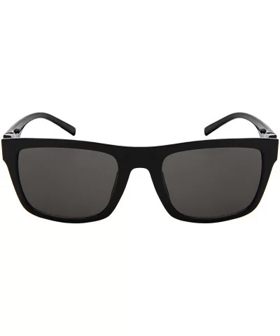 Vintage Men Square Sunglasses for Women Rectangular Frame 541104 - Black Frame/Grey Lens - C518LCWOGEX $7.34 Rectangular