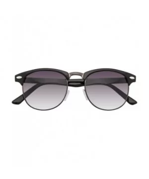 Vintage Inspired Classic Half Frame Horned Rim Sunglasses - Black - C711HH50FPX $5.41 Rimless