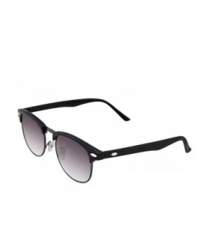 Vintage Inspired Classic Half Frame Horned Rim Sunglasses - Black - C711HH50FPX $5.41 Rimless