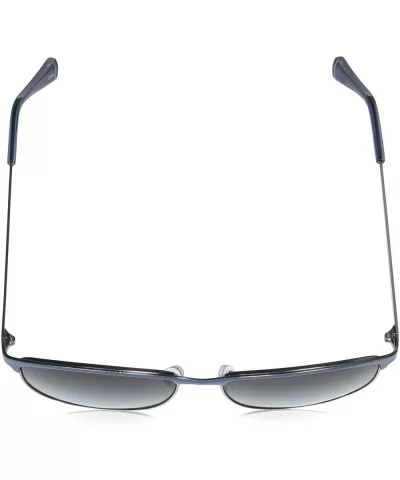 Men's 5038SP Classic Metal Rectangular Sunglasses with 100% UV Protection- 55 mm - Matte Silver & Blue - CA196ILAMXZ $26.05 R...