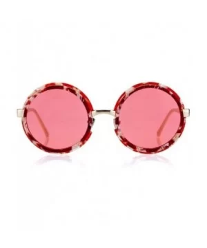 Steampunk Sunglasses Women Eye Googles Retro Acetate Alloy Glasses Gold - Red - C818YZWHYQL $47.69 Aviator