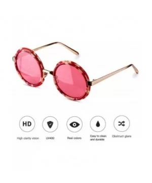 Steampunk Sunglasses Women Eye Googles Retro Acetate Alloy Glasses Gold - Red - C818YZWHYQL $47.69 Aviator