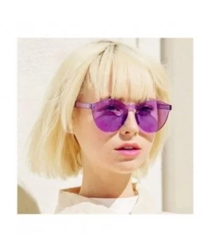 Unisex Fashion Candy Colors Round Outdoor Sunglasses Sunglasses - White Purple - C5190LENQH8 $13.68 Round