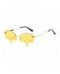 Sunglasses Trending Irregular Eyewear Rimless - Yellow - CB198Q4N3RC $5.40 Oversized