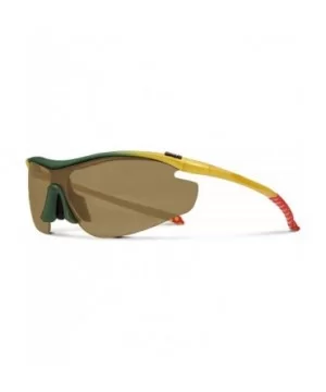 Zeta Yellow Hiking/Mountain Biking Sunglasses with ZEISS P8010 Brown Tri-flection Lenses - CT18KMOIK0L $15.11 Sport