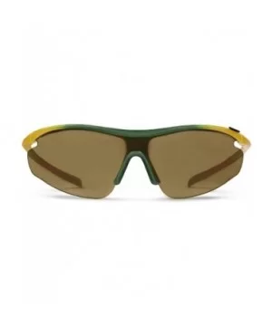 Zeta Yellow Hiking/Mountain Biking Sunglasses with ZEISS P8010 Brown Tri-flection Lenses - CT18KMOIK0L $15.11 Sport