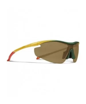 Zeta Yellow Hiking/Mountain Biking Sunglasses with ZEISS P8010 Brown Tri-flection Lenses - CT18KMOIK0L $15.11 Sport