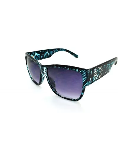 Trendy Classic Womens Hot Fashion Sunglasses w/FREE Microfiber Pouch - Teal - C812L18NQQB $6.69 Wayfarer