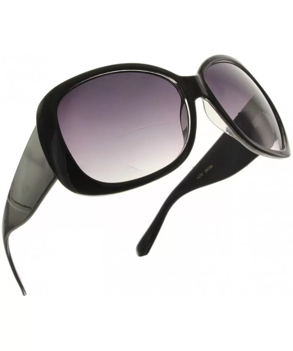 Jackie O Bifocal Sunglasses for Women Bi Focal Readers-100% UV Protection - Black - CC11NX8G9E9 $19.15 Round