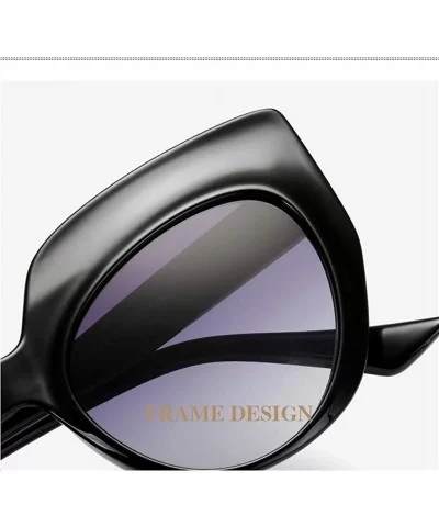 Women Cat Eye Sunglasses Luxury Brand Designer Vintage Sun Glasses Female Glasses Blue UV400 - CG190399OYR $6.26 Cat Eye