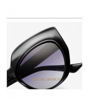 Women Cat Eye Sunglasses Luxury Brand Designer Vintage Sun Glasses Female Glasses Blue UV400 - CG190399OYR $6.26 Cat Eye