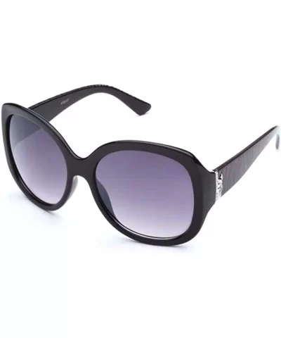 Womens Oversized Zebra Fashion Sunglasses - Black/Brown - CY117DDYA45 $6.34 Oversized