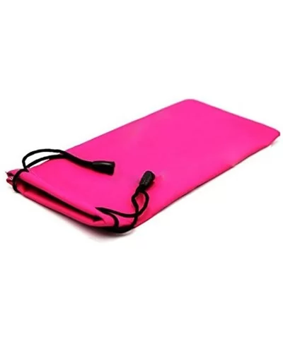 Glasses/Sunglasses case drawstring pouch - Pink - CZ12IYYT8NF $5.99 Round