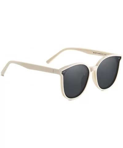 Women Round Polarized Sunglasses Female Vintage Travel Driving Sun Glasses - C5white - C3199I28QYX $12.80 Square