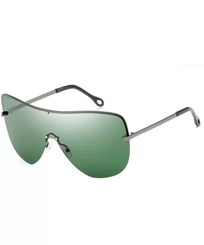 Sunglasses rimless for men - Green - CA18DCROI8T $23.38 Rimless