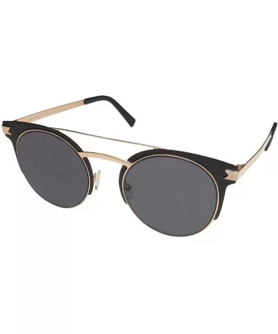 Isotta Womens/Ladies Aviator Full-rim 100% UVA & UVB Lenses Sunglasses/Eyewear - Black / Gold - CB18TQUEDMZ $59.64 Aviator