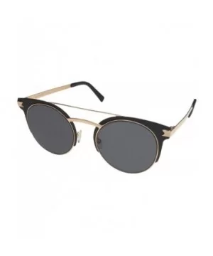 Isotta Womens/Ladies Aviator Full-rim 100% UVA & UVB Lenses Sunglasses/Eyewear - Black / Gold - CB18TQUEDMZ $59.64 Aviator