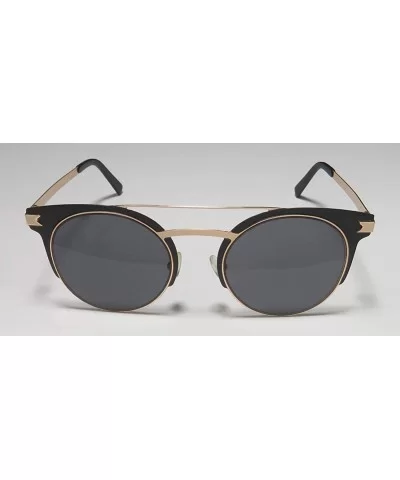 Isotta Womens/Ladies Aviator Full-rim 100% UVA & UVB Lenses Sunglasses/Eyewear - Black / Gold - CB18TQUEDMZ $59.64 Aviator