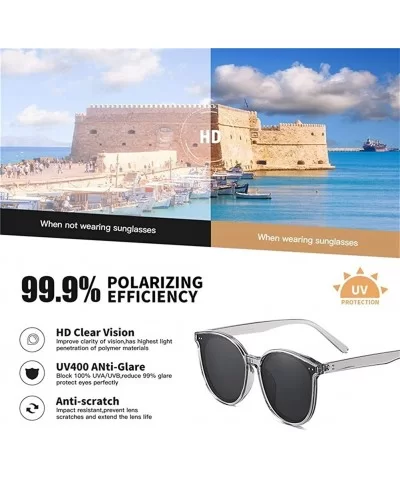 Women Round Polarized Sunglasses Female Vintage Travel Driving Sun Glasses - C5white - C3199I28QYX $12.80 Square