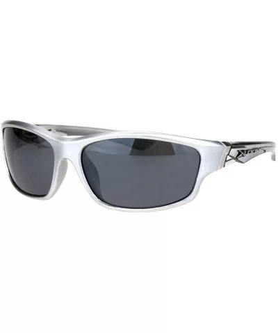 Mens Xloop Sunglasses Oval Wrap Around Sporty Design Shades UV 400 - Silver - CA18QXODZY4 $8.20 Sport