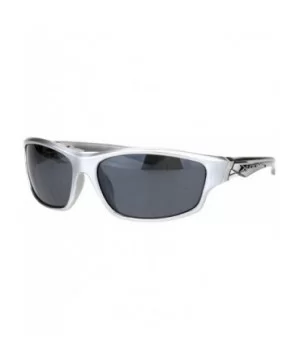 Mens Xloop Sunglasses Oval Wrap Around Sporty Design Shades UV 400 - Silver - CA18QXODZY4 $8.20 Sport