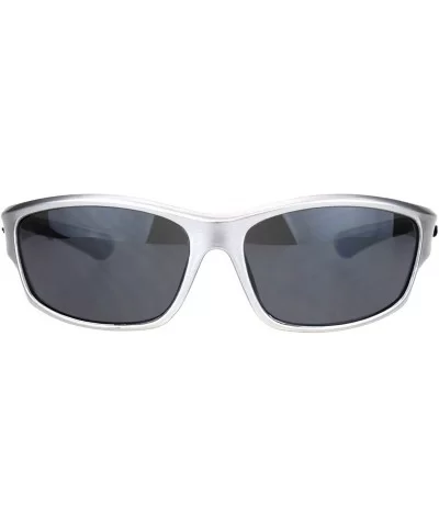 Mens Xloop Sunglasses Oval Wrap Around Sporty Design Shades UV 400 - Silver - CA18QXODZY4 $8.20 Sport