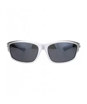 Mens Xloop Sunglasses Oval Wrap Around Sporty Design Shades UV 400 - Silver - CA18QXODZY4 $8.20 Sport