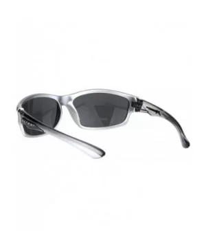 Mens Xloop Sunglasses Oval Wrap Around Sporty Design Shades UV 400 - Silver - CA18QXODZY4 $8.20 Sport