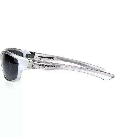 Mens Xloop Sunglasses Oval Wrap Around Sporty Design Shades UV 400 - Silver - CA18QXODZY4 $8.20 Sport