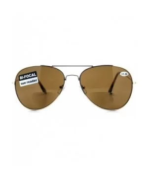 Bifocal Magnification Lens Sunglasses Unisex Classic Aviator Tinted Reader - Gold - CC1889Z29CO $8.74 Aviator